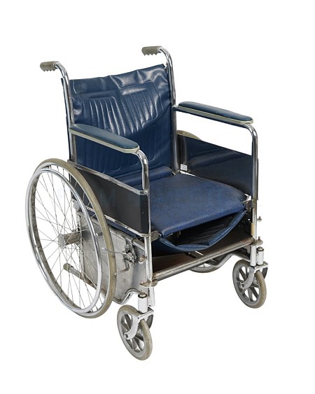 Blue Chrome Black Amputee Wheelchair